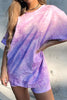 Tie Dye Short Sleeve T Shirt Short Set