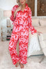 Give You A Surprise Gift Bow Printed Elastic Waist Pocketed Pajama Set