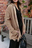 Fashion Casual Adult Solid Cardigan Hooded Collar Tops(6 Colors)
