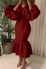 Fashion Sexy Solid Basic V Neck Evening Dress