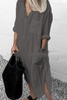 Button Pockets Kafton Dress