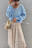 My Darling Dear Tulle Elastic Waist Tiered Midi Skirt