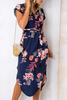 Casual Print Patchwork Irregular Dress Dresses