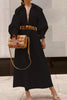 Fashion Street Solid Turndown Collar Princess Dresses(3 Colors)