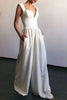 V Neck Tank Wide Leg Jumpsuits