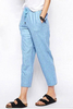 Casual Solid Patchwork Draw String Capris Bottoms