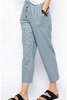 Casual Solid Patchwork Draw String Capris Bottoms