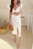 Solid Knot Slit Skirts