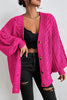Button Front Cable Knit Cardigans