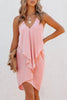 Casual Solid Patchwork Spaghetti Strap Straight Dresses