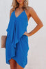Casual Solid Patchwork Spaghetti Strap Straight Dresses