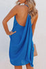 Casual Solid Patchwork Spaghetti Strap Straight Dresses