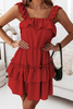 Ruffles Off the Shoulder Cake Skirt Dresses