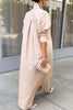 Casual Solid Patchwork Buckle Turndown Collar Tops