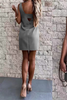 Casual Solid Patchwork O Neck Straight Dresses(5 Colors)