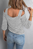 Casual Solid Patchwork Square Collar Tops(7 Colors)