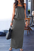 Fashion Elegant Solid Patchwork Off the Shoulder One Step Skirt Dresses
