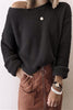Fashion Casual Solid Patchwork O Neck Tops