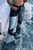 Casual Patchwork Tear High Waist Boot Cut Denim Jeans
