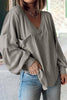 Casual Solid Solid Color V Neck Tops(8 Colors)