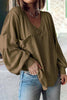 Casual Solid Solid Color V Neck Tops(8 Colors)