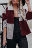 Street Color Block Patchwork Contrast Turndown Collar Jacket(5 Colors)