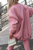 Casual Solid O Neck Long Sleeve Two Pieces(3 Colors)