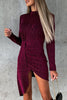 Elegant Solid Fold Half A Turtleneck A Line Dresses(3 Colors)