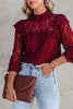 Sexy Elegant Solid Lace Hollowed Out Half A Turtleneck Tops(3 Colors)