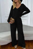 Casual Solid Patchwork Hooded Collar Straight Jumpsuits