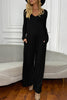 Casual Solid Patchwork Hooded Collar Straight Jumpsuits