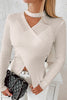 Elegant College Solid V Neck Tops(5 Colors)