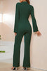 Casual Solid Buttons Turndown Collar Regular Jumpsuits(4 Colors)
