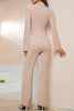Casual Solid Buttons Turndown Collar Regular Jumpsuits(4 Colors)