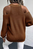 Casual Buckle Solid Color V Neck Sweaters(4 Colors)