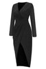Sweet Elegant Solid Bronzing Sequins V Neck One Step Skirt Dresses(3 Colors)