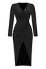 Sweet Elegant Solid Bronzing Sequins V Neck One Step Skirt Dresses(3 Colors)
