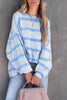 Casual Striped Printing O Neck Tops(4 Colors)