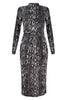 Sexy Print Printing Half A Turtleneck Printed Dress Dresses