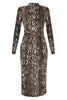 Sexy Print Printing Half A Turtleneck Printed Dress Dresses