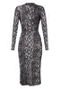 Sexy Print Printing Half A Turtleneck Printed Dress Dresses