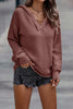 Casual Solid Color V Neck Sweaters(5 Colors)