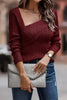 Casual Street Solid Color Oblique Collar Sweaters(7 Colors)