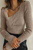Casual Street Solid Color Oblique Collar Sweaters(7 Colors)