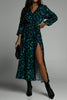 Elegant College Print Printing V Neck A Line Dresses(3 Colors)