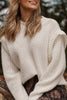 Sweet Elegant Solid Patchwork O Neck Sweaters(3 Colors)