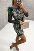 Celebrities Elegant Patchwork Embroidery Sequins O Neck Wrapped Skirt Dresses(3 Colors)