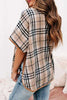 Work Street Plaid Pocket Without Belt Turndown Collar Outerwear