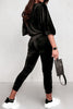 Casual Street Solid Zipper V Neck Long Sleeve Two Pieces