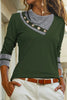 Casual Street Patchwork Contrast O Neck Tops
